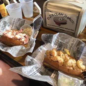 DJ's Clam Shack - Maine Lobster Roll & Garlic Shrimp Roll - Seafood Near Me - Key West, Florida