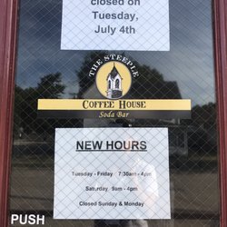 Steeple Coffee House - New hours July 2017