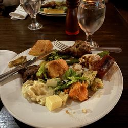 Samba Brazilian Grill - salad bar + meats