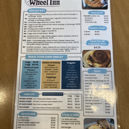 Breakfast menu Breakfast menu