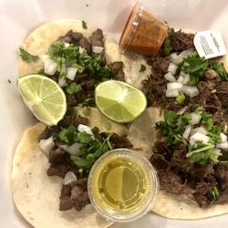 Tortas Y Tacos El Buen Gusto - Barbacoa tacos and Asada tacos