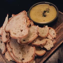 Panacea - Duck liver pate and ciabatta melba toast.