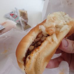 Austin's Texas Hot Dogs - Standard gritty style chili dog. Nice soft bun, decent wiener, nice and mellow chili. Neato place!