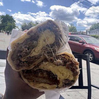 Utopia Bagels - Tios breakfast burrito  Sub chorizo for roast beef - Bakeries Near Me - Whitestone, New York