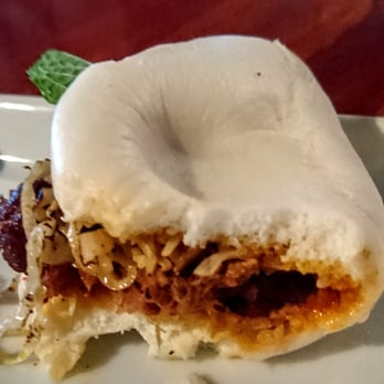 Mopho - Cross-section of the Pork Bun (off menu, $4) - 4 stars. Soft, fresh bun. I just wished for more meat! Sun 2016-05-01 - Vietnamese Near Me - New Orleans, Louisiana Mopho - Cross-section of the Pork Bun (off menu, $4) - 4 stars. Soft, fresh bun. I just wished for more meat! Sun 2016-05-01 - Vietnamese Near Me - New Orleans, Louisiana