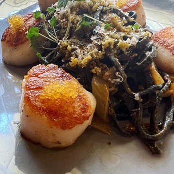 Plank Provisions - Sea Scallops w/Squid Ink Pasta - Seafood Near Me - Austin, Texas