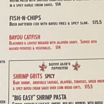 Bayou Jack's Cajun Grill - Roanoke - Menu - Cajun/Creole Near Me - Roanoke, Texas
