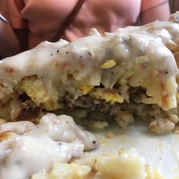 The "layers" of goodness in smothered hash browns...the wife ate maybe half of it The "layers" of goodness in smothered hash browns...the wife ate maybe half of it
