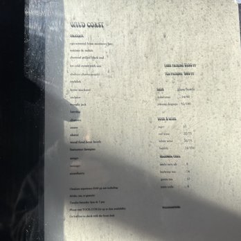 Treebones Resort - Sushi Menu - Resorts Near Me - Big Sur, California