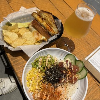 Whirligig Brewing - poke bowl and kimchi grilled cheese - Brewpubs Near Me - St. Johnsbury, Vermont Whirligig Brewing - poke bowl and kimchi grilled cheese - Brewpubs Near Me - St. Johnsbury, Vermont