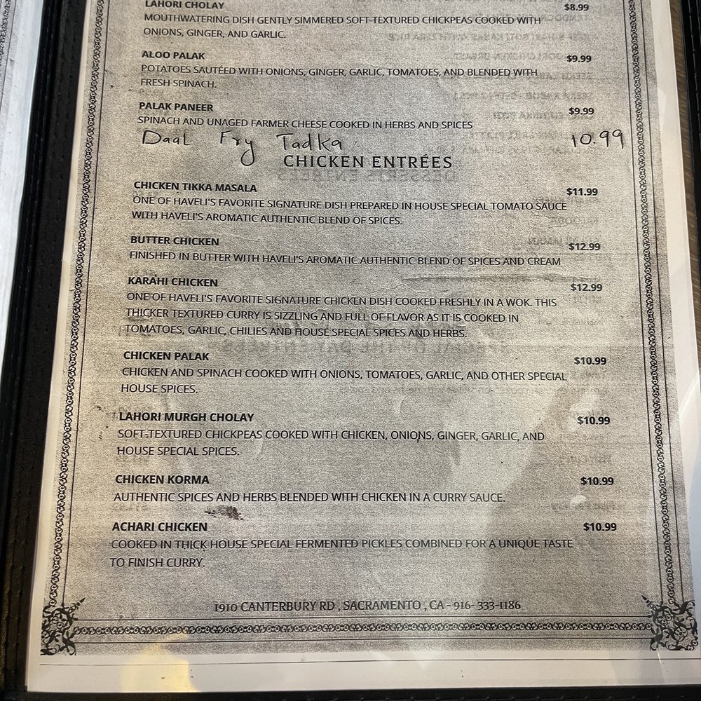 Haveli Grill Commercial Kitchen & BBQ - Menu - Pakistani Near Me - Rancho Cordova, California