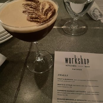 Workshop Kitchen & Bar - Espresso martini - New American Near Me - Palm Springs, California Workshop Kitchen & Bar - Espresso martini - New American Near Me - Palm Springs, California