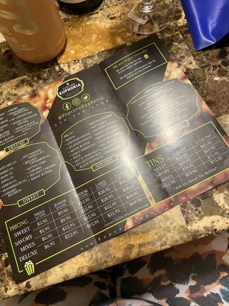 POPCORN EUPHORIA Popcorn Shops 4400 Telfair Blvd, Camp Springs, MD