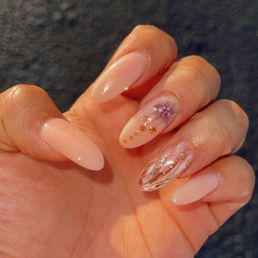 Almond nails with art Almond nails with art