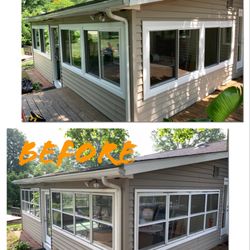 Zander Windows - Sun room sliding window replacement. June 2020.