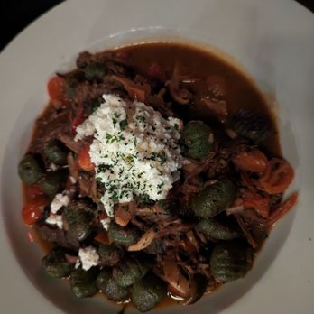 The Washington Square Tavern - Spinach gnocchi with beef short rib in red wine sauce (special) - Bars Near Me - Brookline, Massachusetts The Washington Square Tavern - Spinach gnocchi with beef short rib in red wine sauce (special) - Bars Near Me - Brookline, Massachusetts