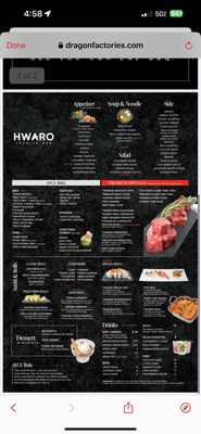 Menu photo 6 Hwaro Las Vegas, NV