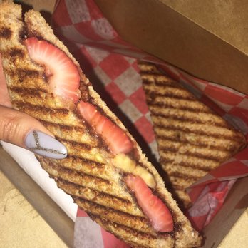 The Juice Bar - Sweet panini. With fresh strawberries, banana and Nutella on a multigrain bread. - Juice Bars & Smoothies Near Me - Haddon Twp, New Jersey The Juice Bar - Sweet panini. With fresh strawberries, banana and Nutella on a multigrain bread. - Juice Bars & Smoothies Near Me - Haddon Twp, New Jersey