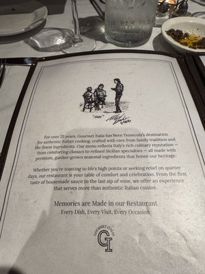 Menu photo 1 Gourmet Italia Temecula, CA