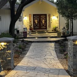 Premier Landscape - pillars with lights