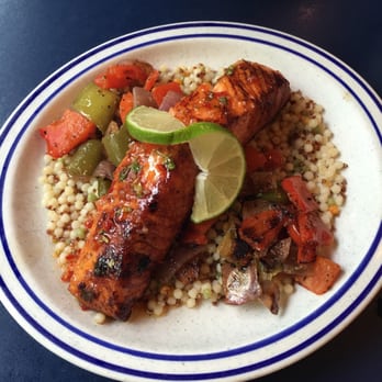 The Corner Room - Salmon with grilled veggies over a bed of quinoa! - American Near Me - State College, Pennsylvania