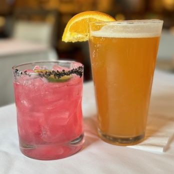 Bonefish Grill - Dragon fruit martini and blue moon - Seafood Near Me - Miami, Florida Bonefish Grill - Dragon fruit martini and blue moon - Seafood Near Me - Miami, Florida