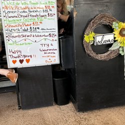 Eggs-Cetera Cafe - The specials of the day written at doorway!