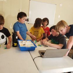 The Creativity Land - Children working together with the Legorobotics project
