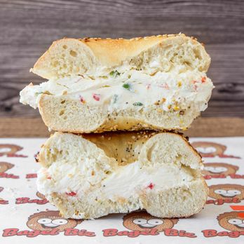 Bagel Biz - Bagel with Veggie Cream Cheese. New York Classic! - Bagels Near Me - Melville, New York Bagel Biz - Bagel with Veggie Cream Cheese. New York Classic! - Bagels Near Me - Melville, New York