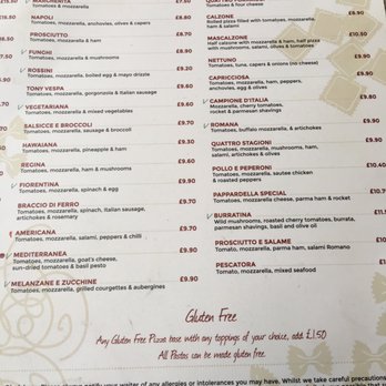 La Pappardella - Menu (4) - Pizza Near Me - London, XGL