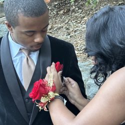 Morrow Florist & Gift Shop - Corsage and boutonnière...at the pre-prom photoshoot