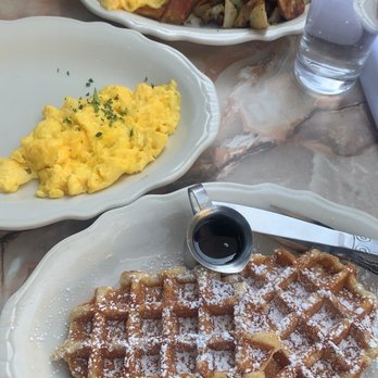 Cafe Intermezzo - Croissant With Scrambled Eggs  Belgian Waffles - Coffee & Tea Near Me - Nashville, Tennessee