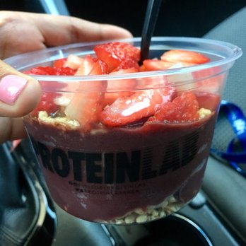 Protein Lab - Regular size $7 ... no banana topping (per my request) - Juice Bars & Smoothies Near Me - Brea, California Protein Lab - Regular size $7 ... no banana topping (per my request) - Juice Bars & Smoothies Near Me - Brea, California