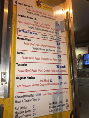 Menu photo 8 Tacos El Regio San Antonio, TX