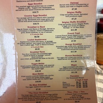 Division Street Diner - breakfast menu 1 of 2 - Diners Near Me - Arlington, Texas