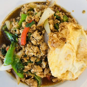 Thai E San - Thai Spicy Basil Dinner - Thai Near Me - Irving, Texas