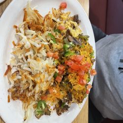 Steak omelette