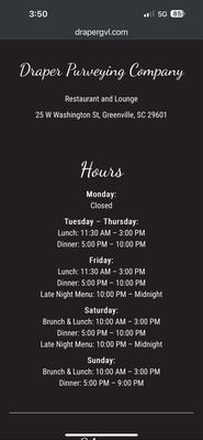 Menu photo 2 Draper Purveying Greenville, SC