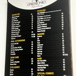 Xpresiones Nails Salon - Price list