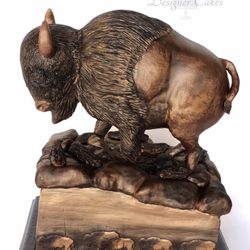 Designer Cakes - Who says you have to order a traditional tiered cake for your wedding? This sculpted Buffalo cake stood 2.5ft tall and served 150