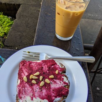 The Mill - PESTO + CREAM CHEESE w/ pine nuts + black pepper + sea salt on dark mountain rye - Coffee & Tea Near Me - San Francisco, California The Mill - PESTO + CREAM CHEESE w/ pine nuts + black pepper + sea salt on dark mountain rye - Coffee & Tea Near Me - San Francisco, California