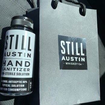 Still Austin Whiskey Co. - Still Austin is making hand sanitizer for the community. Suggest ordering online/pick up. $4 suggested donation and 2 per person - Distilleries Near Me - Austin, Texas Still Austin Whiskey Co. - Still Austin is making hand sanitizer for the community. Suggest ordering online/pick up. $4 suggested donation and 2 per person - Distilleries Near Me - Austin, Texas