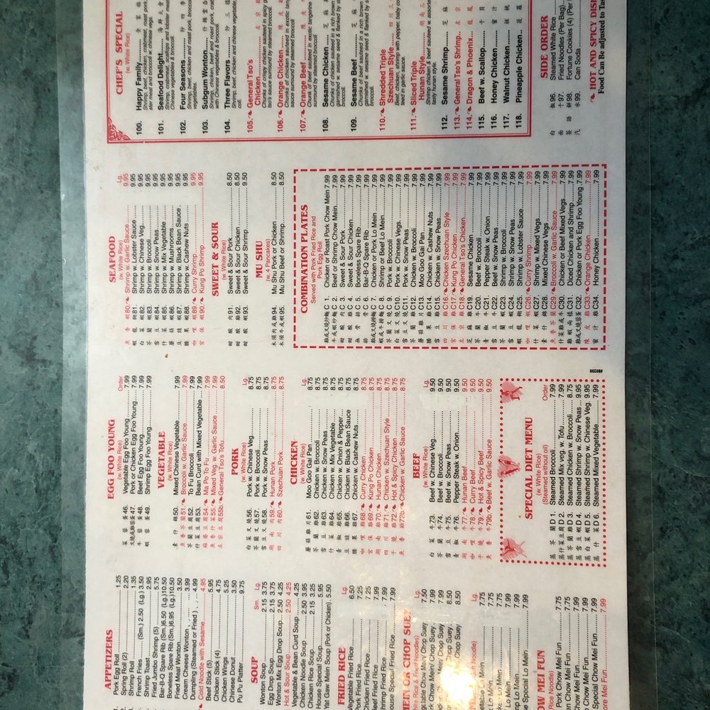 Bamboo Palace - Menu - Chinese Near Me - Selinsgrove, Pennsylvania