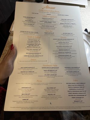 Menu photo 8 Alexxa's Las Vegas, NV