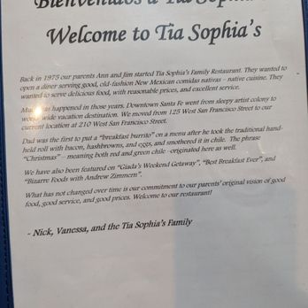 Tia Sophia's - New Mexican Cuisine Near Me - Santa Fe, New Mexico Tia Sophia's - New Mexican Cuisine Near Me - Santa Fe, New Mexico
