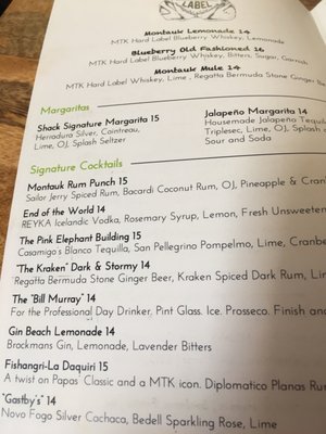 Menu photo 5 668 The Gigshack Montauk, NY