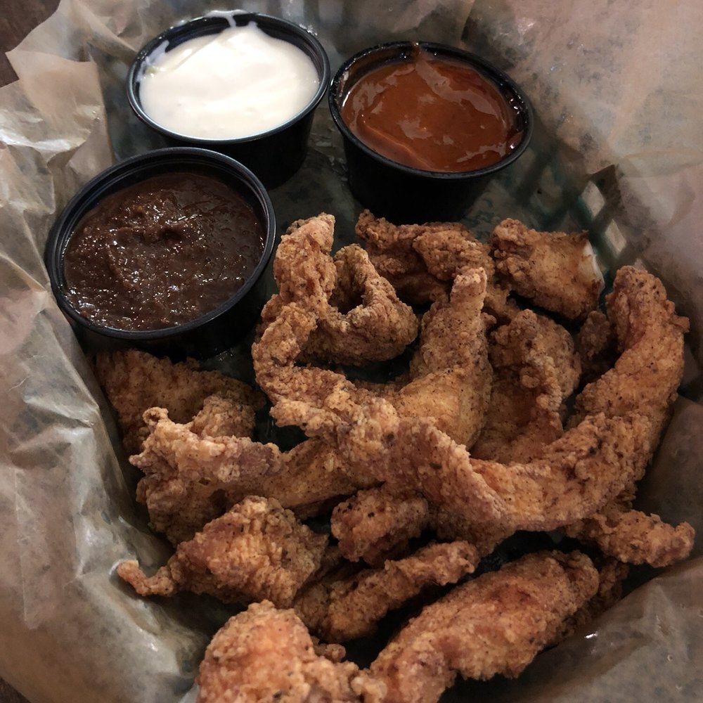 Sidelines Bar & Grill - The sauces were amazing but these boneless wings are far from it. Not very good at all. Stick with regular wings! - Dive Bars Near Me - Pittsburgh, Pennsylvania