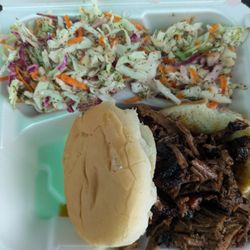 Brisket and cole slaw from Smoke Ring BBQ