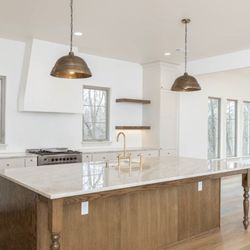 Stone Harbor Custom Homes - Modern Farmhouse styled kitchen, completed 2024