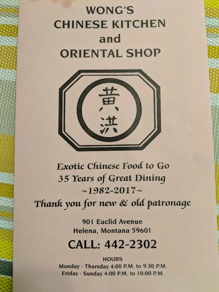 Food from Wong's Chinese Kitchen & Oriental Shop